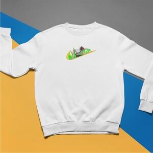 White Anime Chainsaw Man Sweatshirt